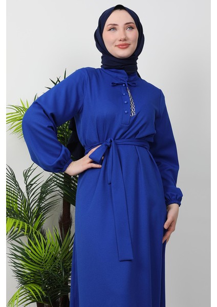 Zincir Düğme Detay Elbise Saks indirimleri