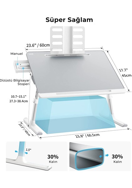 Saiji K7 Ultimate Notebook ve Tablet Çalışma Masası