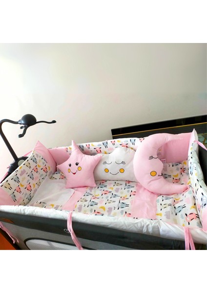 Park Yatak Bebek Uyku Seti Nevresim Takımı 70x110 Zuzu Pembe