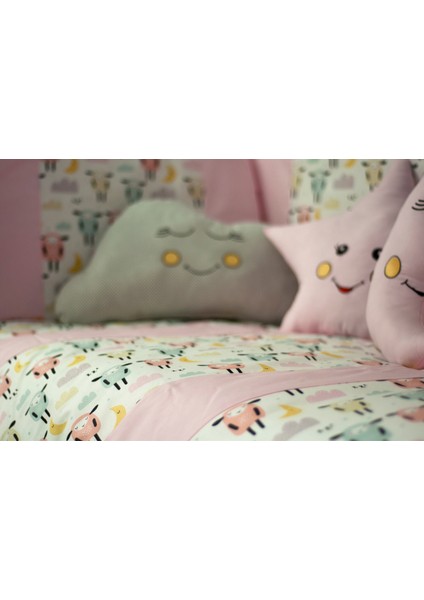 Park Yatak Bebek Uyku Seti Nevresim Takımı 70x110 Zuzu Pembe modelleri