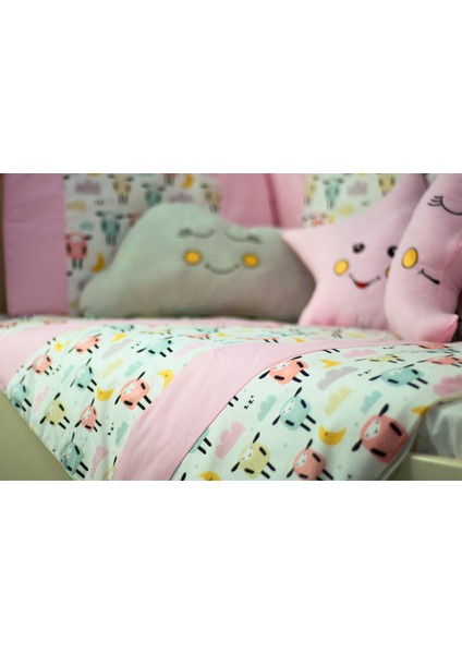 Park Yatak Bebek Uyku Seti Nevresim Takımı 70x110 Zuzu Pembe