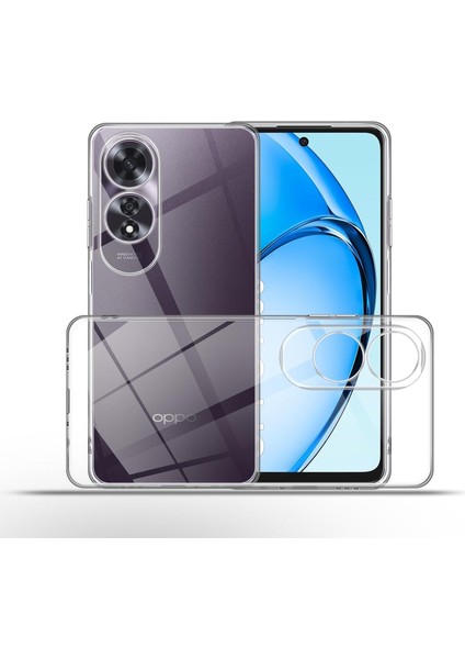 Oppo A60 Uyumlu Kılıf Kamera Çıkıntılı Korumalı Yumuşak Şeffaf Silikon