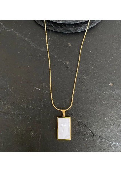 Beyaz Plaka Çelik Kolye modelleri