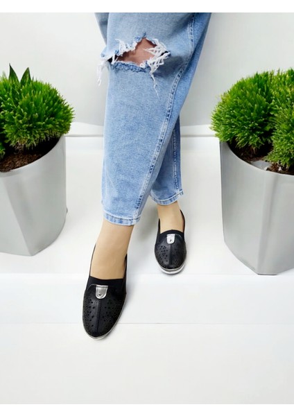 Kadın Günlük ve Ofis Içi Kullanıma Uygun Motifli Babet