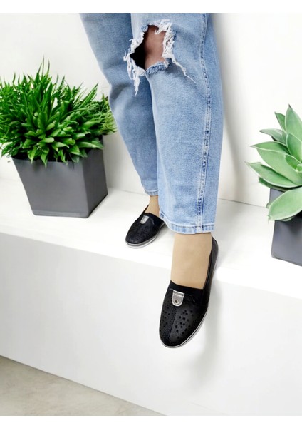 Kadın Günlük ve Ofis Içi Kullanıma Uygun Motifli Babet modelleri