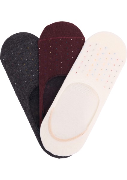 3'lü Desenli Görünmez Babet Erkek Çorap