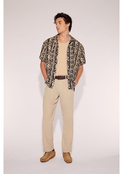 Mid-Rise Straight Kargo Pantolon