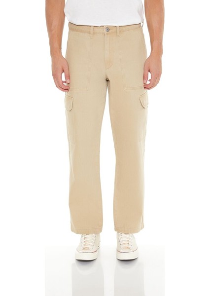 Mid-Rise Straight Kargo Pantolon