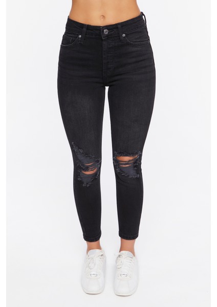 Distressed Skinny Jean Pantolon