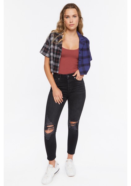 Distressed Skinny Jean Pantolon