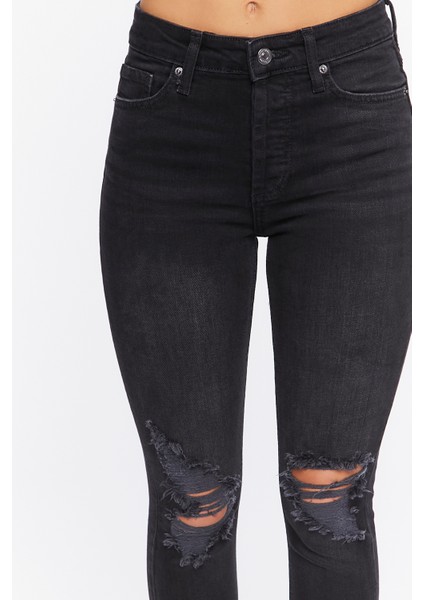 Distressed Skinny Jean Pantolon