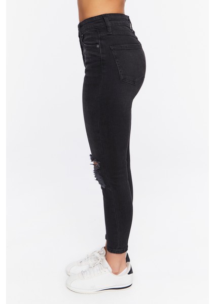 Distressed Skinny Jean Pantolon