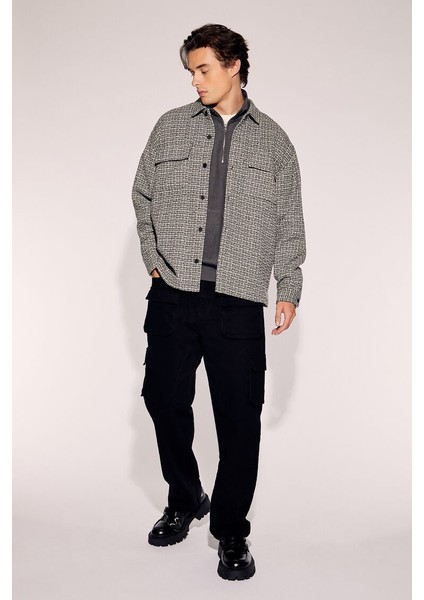 Mid-Rise Straight Kargo Pantolon