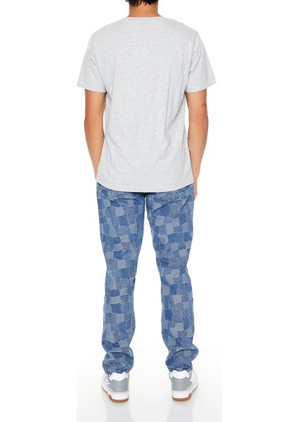 Patchwork Slim-Fit Jean Pantolon