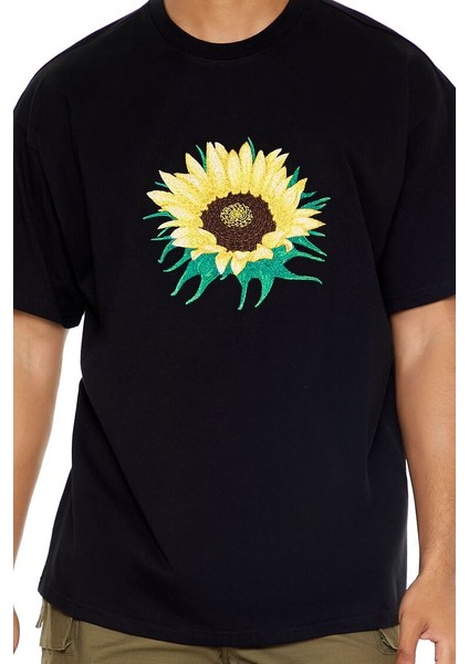 Işlemeli Sunflower Tişört