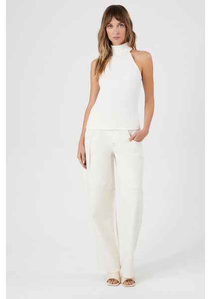 Curvy High-Rise Wide-Leg Jean Pantolon