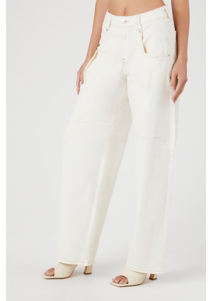 Curvy High-Rise Wide-Leg Jean Pantolon