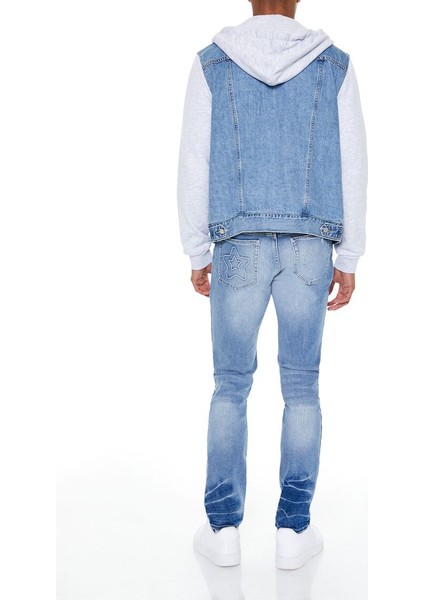 Yıldız Desenli Skinny Jean Pantolon