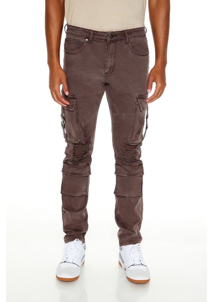 Mid-Rise Kargo Jean Pantolon