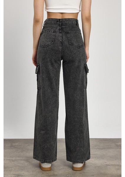 13107 Kargo Cep Dikişli Pantolon Füme indirimleri