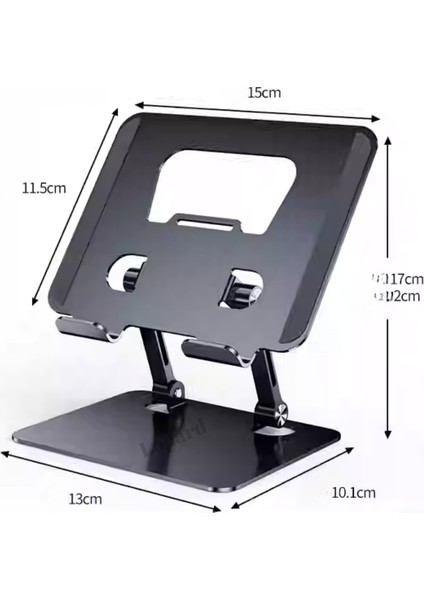 10-13" Tüm Modellere Metal Ayarlı Tablet Laptop Macbook Notebook Yükseltici Tutucu Standı