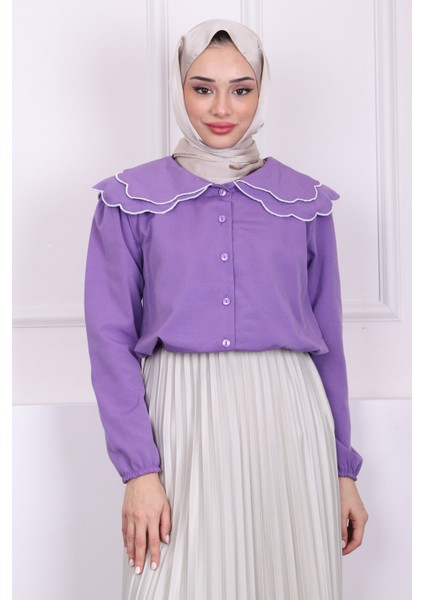 Mor Bebe Yaka Terikotan Gömlek fiyatları