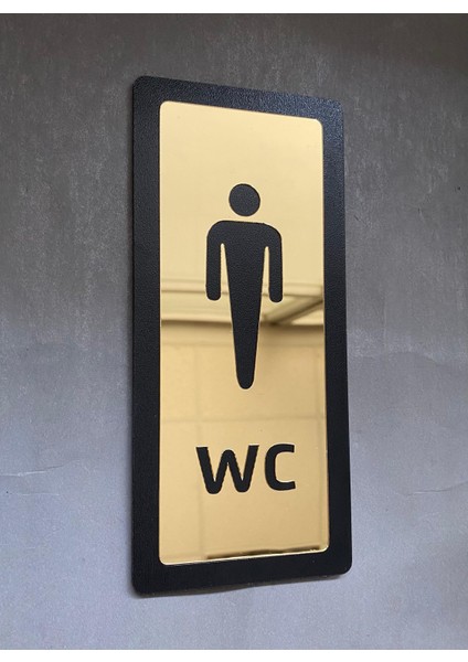 Wc Bay ve Bayan Set Yönlendirme Levhası Gold Diamond Serisi