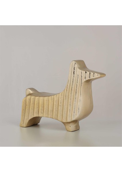 Metal Köpek Çizgili Obje 5 x 12 x 18 cm