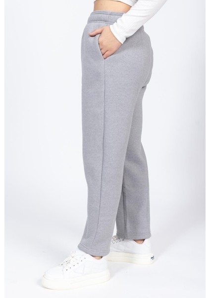 Zra Unisex 3 Iplik Şardonlu Eşofman Alt 24K Cu Gri