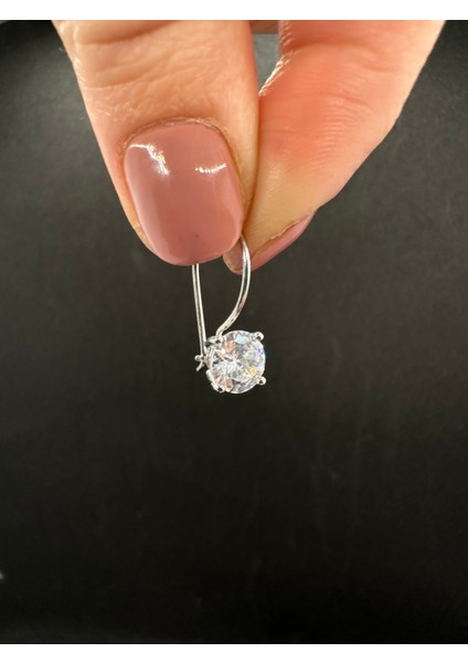 Tektaşlı Sallantılı Sade Gümüş Küpe fırsatları