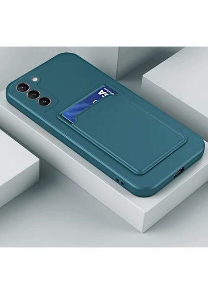 Samsung Galaxy S24 Fe Kılıf Kamera Korumalı Kartlıklı Cüzdanlı Yumuşak Silikon Kapak Kartvizit Bölmeli