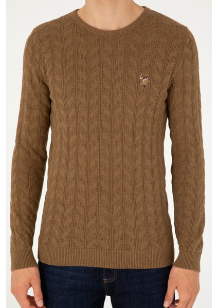 Erkek Haki Melanj Kazak /Triko 50288883-VR125