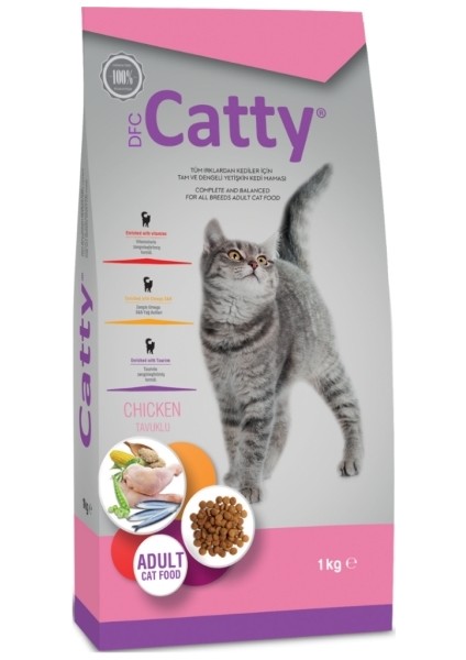 Tavuklu Yetişkin Kedi Maması 1 kg modelleri