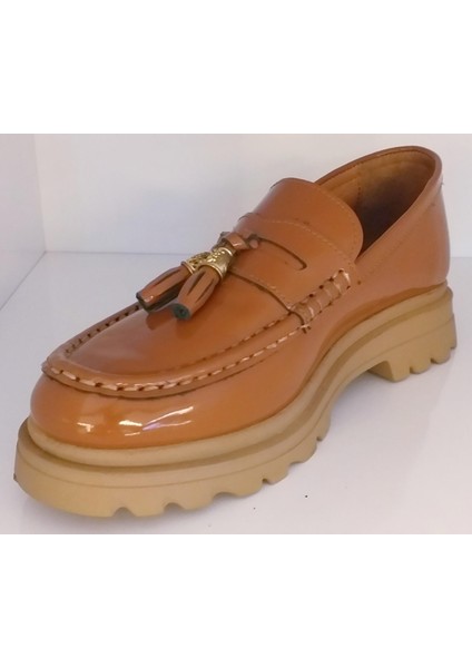 Z3223131 Kadın Hakiki Açma Deri Yüksek Taban Loafer Ayakkabı