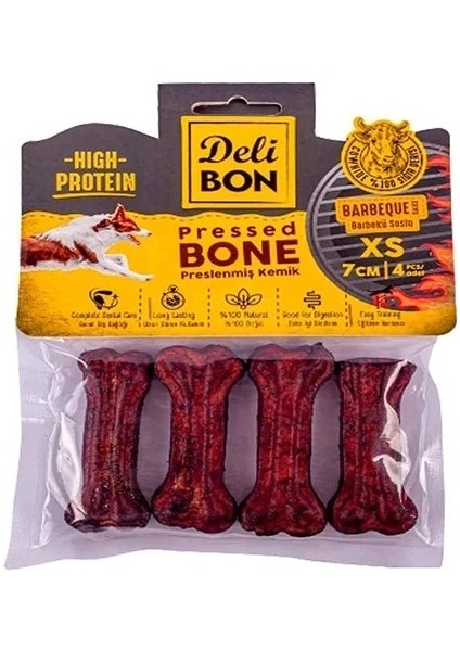 Barbekü Aromalı Deri Pres Kemik Köpek Ödülü Xsmall 7cm modelleri