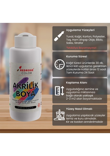 Akrilik Boya gr.i 120'ml