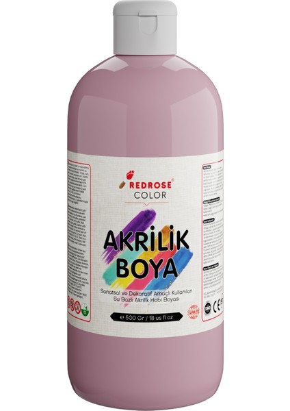 Akrilik Boya Açık Pembe 500 gr.