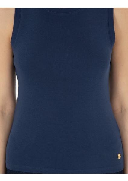 Kadın Lacivert Ex. Slim Fit Tişört 50308064-VR033