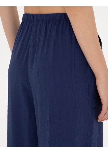 Kadın Lacivert Loose Fit Pantolon 50289784-VR033