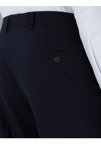 Erkek Lacivert Slim Fit Kumaş Pantolon 50306774-VR033