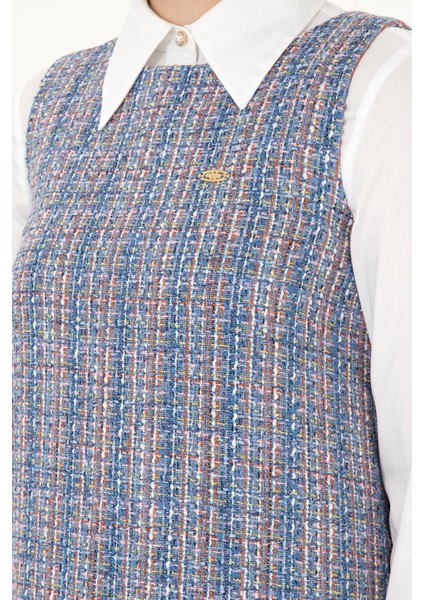 Kadın Mavi Elbise (Dokuma) 50290360-VR036