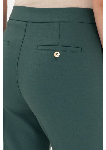 Kadın Koyu Yeşil Pantolon (Kanvas-Chino) 50290404-VR079
