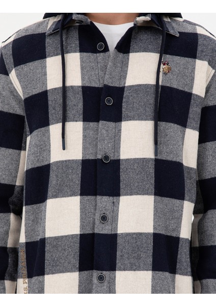 Erkek Lacivert Gömlek Desenli 50290280-VR033