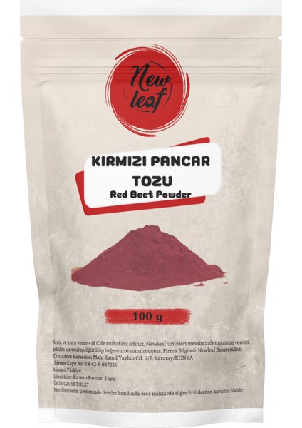 Kırmızı Pancar Tozu 100 gr
