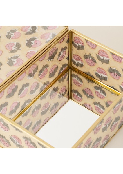 Fagu Cam Dekoratif Kutu 19x14x9 Cm Pembe - Yeşil fırsatları