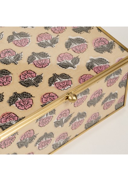 Fagu Cam Dekoratif Kutu 19x14x9 Cm Pembe - Yeşil indirimleri