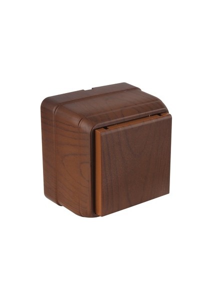 Priz Kapaklı Topraklı Sıva Üstü Ceviz Bron Mutlusan