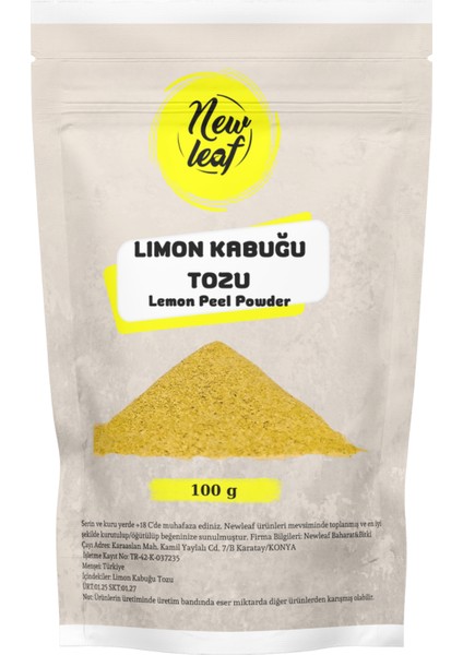Limon Kabuğu Tozu 100 G