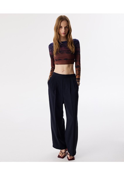 PİLELİ WIDE LEG FİT PANTOLON TS1250003161015