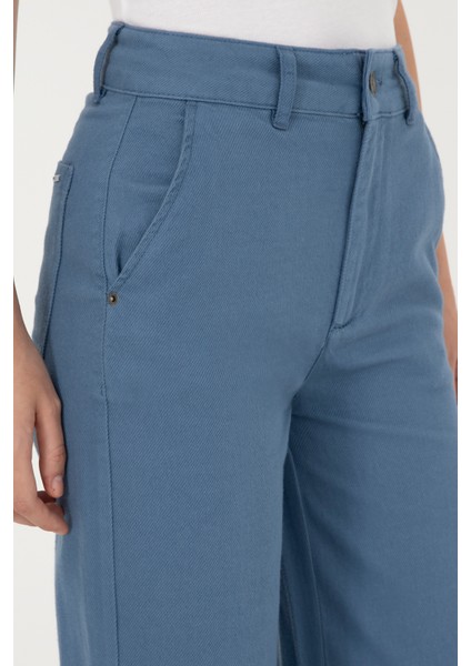 Kadın Koyu Mavi Pantolon (Kanvas-Chino) 50290859-VR032